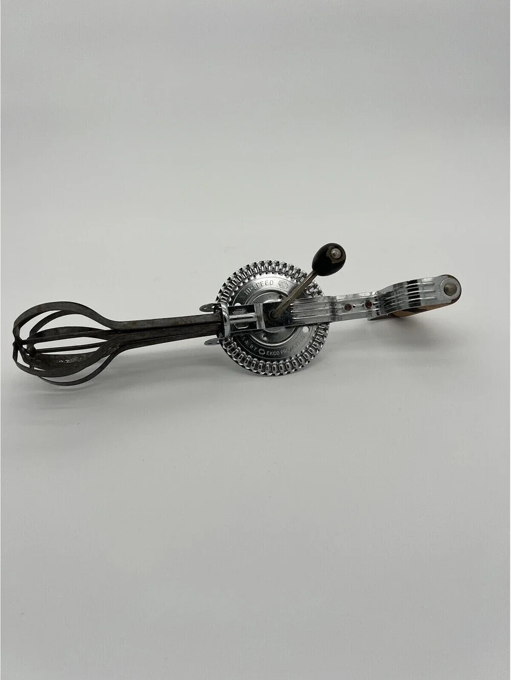 Ekco Stainless Steel Vintage Rotary Hand Mixer Egg Beater Hi-Speed